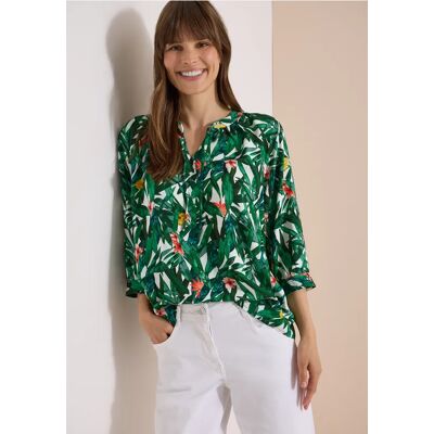 cecil 3/4-Arm Tunika mit Split Neck und Print - Grün - Damen - Size: XXL 3XL S L XL XS M cecil 3/4-Arm Tunika mit Split Neck und Print - Grün - Damen - Size: XXL 3XL S L XL XS M