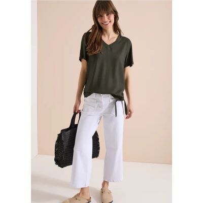 cecil Blusenshirt mit V-Neck und Knoten - Grün - Damen - Size: M XS XXL S L XL cecil Blusenshirt mit V-Neck und Knoten - Grün - Damen - Size: M XS XXL S L XL
