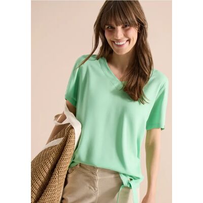 cecil Blusenshirt mit V-Neck und Knoten - Grün - Damen - Size: L XXL 3XL XS M XL S cecil Blusenshirt mit V-Neck und Knoten - Grün - Damen - Size: L XXL 3XL XS M XL S