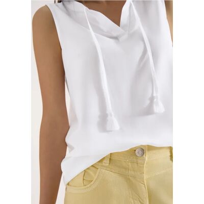 cecil Blusentop mit Split Neck und Bändern - Weiß - Damen - Size: 3XL XS XXL M L XL cecil Blusentop mit Split Neck und Bändern - Weiß - Damen - Size: 3XL XS XXL M L XL