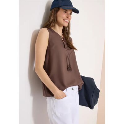cecil Blusentop mit Split Neck und Bändern - Beige - Damen - Size: S XXL L XL 3XL M XS cecil Blusentop mit Split Neck und Bändern - Beige - Damen - Size: S XXL L XL 3XL M XS