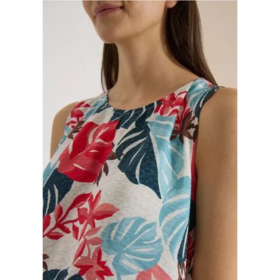 cecil Blusentop mit Rundhals und Blätterprint - Weiß - Damen - Size: M XL L XS XXL S cecil Blusentop mit Rundhals und Blätterprint - Weiß - Damen - Size: M XL L XS XXL S