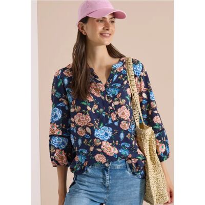 cecil 3/4-Arm Tunika mit floralem Muster - Blau - Damen - Size: XL S L XS M XXL 3XL cecil 3/4-Arm Tunika mit floralem Muster - Blau - Damen - Size: XL S L XS M XXL 3XL