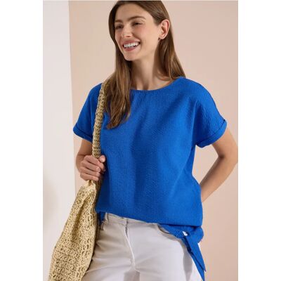 cecil Blusenshirt mit Rundhals und Knotendetail - Blau - Damen - Size: M XL 3XL S L XS XXL cecil Blusenshirt mit Rundhals und Knotendetail - Blau - Damen - Size: M XL 3XL S L XS XXL