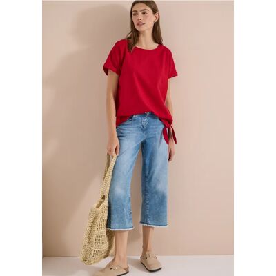 cecil Blusenshirt mit Rundhals und Knotendetail - Rot - Damen - Size: XL 3XL M XS L S XXL cecil Blusenshirt mit Rundhals und Knotendetail - Rot - Damen - Size: XL 3XL M XS L S XXL