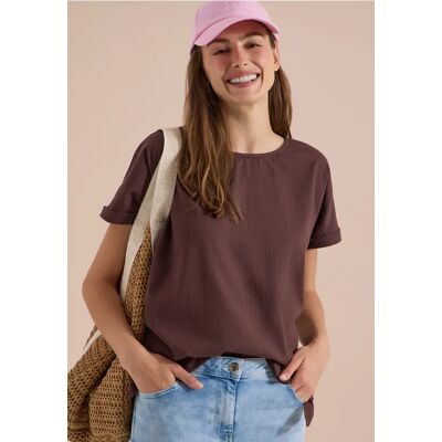 cecil Blusenshirt mit Rundhals und Knotendetail - Braun - Damen - Size: L XXL XS S 3XL M XL cecil Blusenshirt mit Rundhals und Knotendetail - Braun - Damen - Size: L XXL XS S 3XL M XL