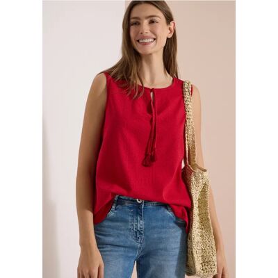 cecil Blusentop mit Split Neck und Bändern - Rot - Damen - Size: L S XL XXL XS cecil Blusentop mit Split Neck und Bändern - Rot - Damen - Size: L S XL XXL XS