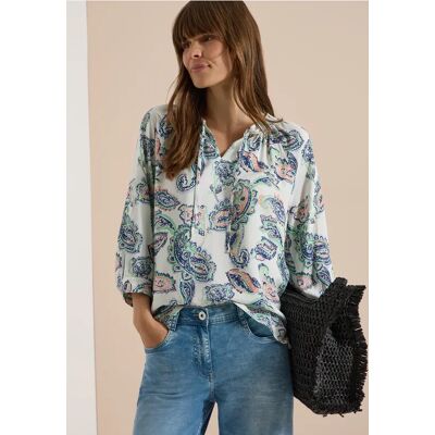 cecil 3/4-Arm Tunika mit Split Neck und Print - Weiß - Damen - Size: XXL L S M XL 3XL cecil 3/4-Arm Tunika mit Split Neck und Print - Weiß - Damen - Size: XXL L S M XL 3XL