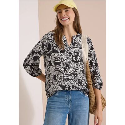 cecil 3/4-Arm Tunika mit Print - Schwarz - Damen - Size: XS M 3XL S XXL XL L cecil 3/4-Arm Tunika mit Print - Schwarz - Damen - Size: XS M 3XL S XXL XL L
