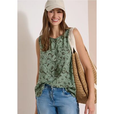 cecil Blusentop mit Split Neck und Print - Grün - Damen - Size: XS M L XXL 3XL XL cecil Blusentop mit Split Neck und Print - Grün - Damen - Size: XS M L XXL 3XL XL