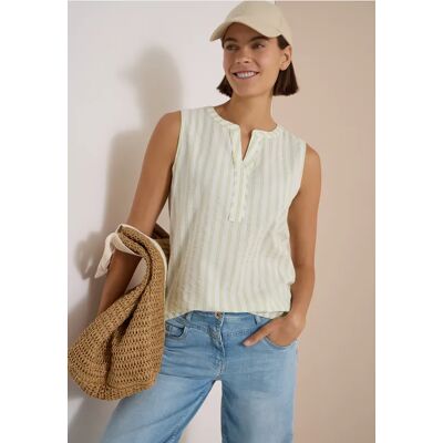 cecil Seersucker Blusentop mit Streifen - Grün - Damen - Size: 3XL XXL L XS M S XL cecil Seersucker Blusentop mit Streifen - Grün - Damen - Size: 3XL XXL L XS M S XL