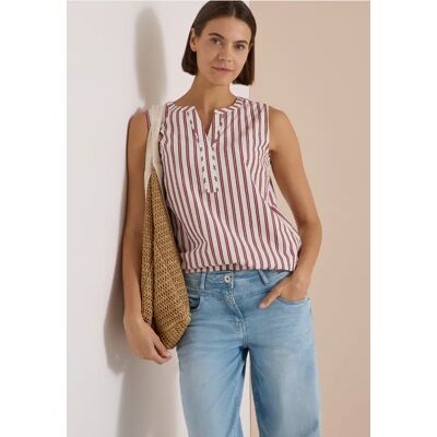 cecil Seersucker Blusentop mit Streifen - Rot - Damen - Size: M S 3XL XXL L XS XL cecil Seersucker Blusentop mit Streifen - Rot - Damen - Size: M S 3XL XXL L XS XL