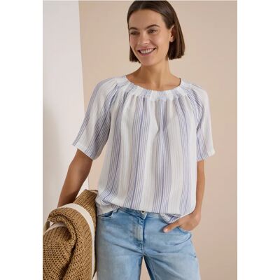 cecil Carmen-Bluse mit Streifenmuster - Blau - Damen - Size: XL 3XL XXL M XS L S cecil Carmen-Bluse mit Streifenmuster - Blau - Damen - Size: XL 3XL XXL M XS L S