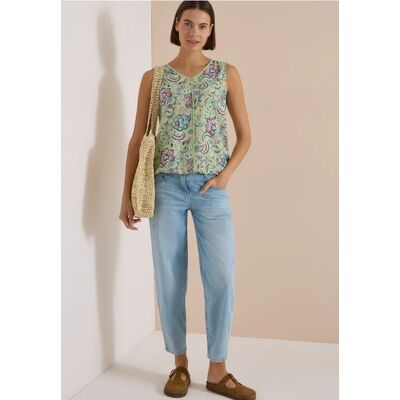cecil Blusentop mit V-Neck und Print - Grün - Damen - Size: 3XL M XXL XS L S XL cecil Blusentop mit V-Neck und Print - Grün - Damen - Size: 3XL M XXL XS L S XL