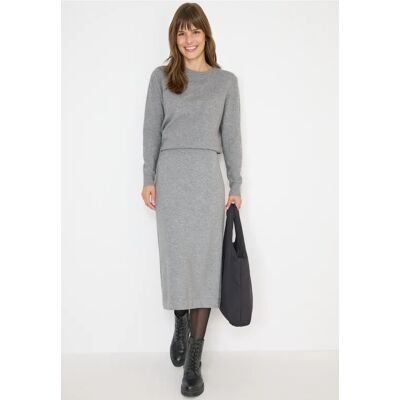 cecil Rock mit Strukturdetails - Grau - Damen - Size: M XL S XXL L XS cecil Rock mit Strukturdetails - Grau - Damen - Size: M XL S XXL L XS