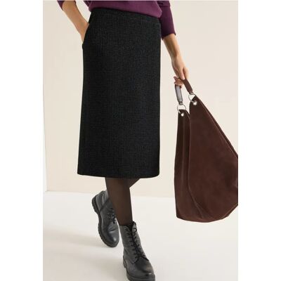 cecil Midi-Satinrock - Schwarz - Damen - Size: L XL XXL XS cecil Midi-Satinrock - Schwarz - Damen - Size: L XL XXL XS