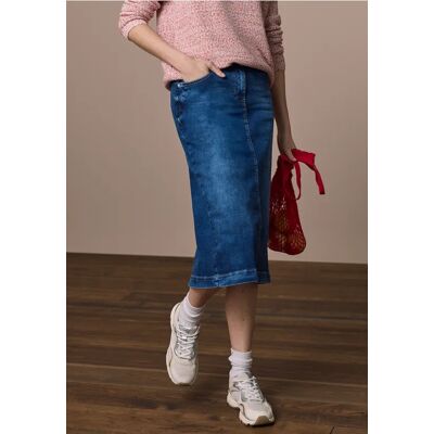 cecil Midi-Rock - Blau - Damen - Size: 30 29 34 36 32 33 26 28 cecil Midi-Rock - Blau - Damen - Size: 30 29 34 36 32 33 26 28