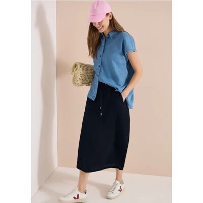 cecil Midi-Rock in A-Linie mit Struktur - Blau - Damen - Size: XL S XXL L M cecil Midi-Rock in A-Linie mit Struktur - Blau - Damen - Size: XL S XXL L M