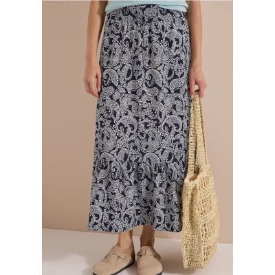 cecil Maxi-Rock mit grafischem Muster - Blau - Damen - Size: S M XS XXL L XL 3XL cecil Maxi-Rock mit grafischem Muster - Blau - Damen - Size: S M XS XXL L XL 3XL