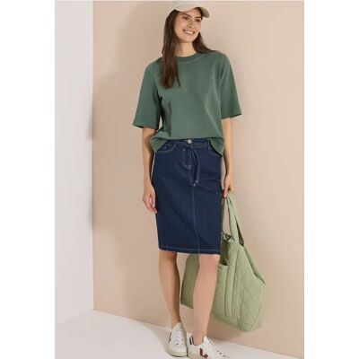 cecil Knielanger Denimrock mit Gürteldetail - Blau - Damen - Size: 25 27 32 33 28 26 30 29 36 34 31 cecil Knielanger Denimrock mit Gürteldetail - Blau - Damen - Size: 25 27 32 33 28 26 30 29 36 34 31