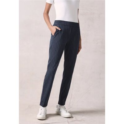 cecil Hose im Nadelstreifen-Look - Blau - Damen - Size: XXL XL M L cecil Hose im Nadelstreifen-Look - Blau - Damen - Size: XXL XL M L