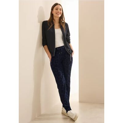 cecil Hose mit Leo-Muster - Blau - Damen - Size: L XXL XL XXXL cecil Hose mit Leo-Muster - Blau - Damen - Size: L XXL XL XXXL