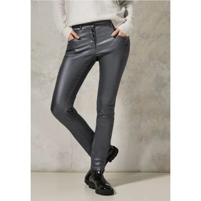 cecil Hose mit Glanzeffekt - Grau - Damen - Size: 33 29 34 28 32 25 34 31 30 31 30 33 36 32 36 cecil Hose mit Glanzeffekt - Grau - Damen - Size: 33 29 34 28 32 25 34 31 30 31 30 33 36 32 36