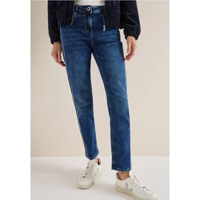 cecil Jeans mit Gallonstreifen - Blau - Damen - Size: 30 25 31 36 28 25 34 27 32 31 36 27 29 33 cecil Jeans mit Gallonstreifen - Blau - Damen - Size: 30 25 31 36 28 25 34 27 32 31 36 27 29 33