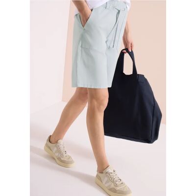 cecil Mid Waist Straight Leg Shorts im Casual Fit - Blau - Damen - Size: M S XXL 3XL XS L XL cecil Mid Waist Straight Leg Shorts im Casual Fit - Blau - Damen - Size: M S XXL 3XL XS L XL