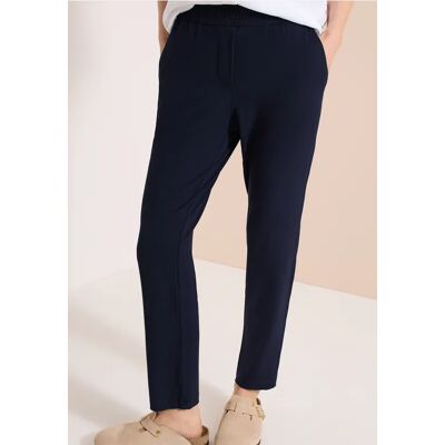 cecil Mid Waist Slim Leg Hose im Casual Fit - Blau - Damen - Size: XL XS S XXXL M XXL L cecil Mid Waist Slim Leg Hose im Casual Fit - Blau - Damen - Size: XL XS S XXXL M XXL L