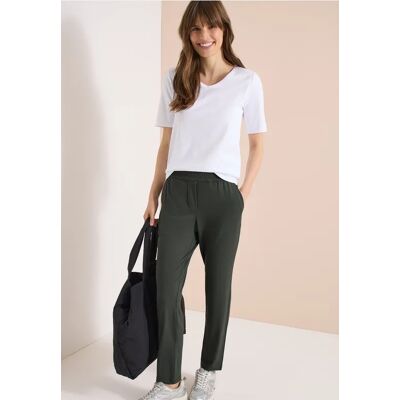 cecil Mid Waist Slim Leg Hose im Casual Fit - Grün - Damen - Size: L XL XS XXXL S M XXL cecil Mid Waist Slim Leg Hose im Casual Fit - Grün - Damen - Size: L XL XS XXXL S M XXL