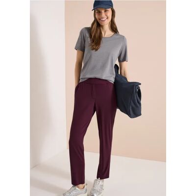 cecil Mid Waist Slim Leg Hose im Casual Fit - Rot - Damen - Size: L M XXL XS XL S XXXL cecil Mid Waist Slim Leg Hose im Casual Fit - Rot - Damen - Size: L M XXL XS XL S XXXL