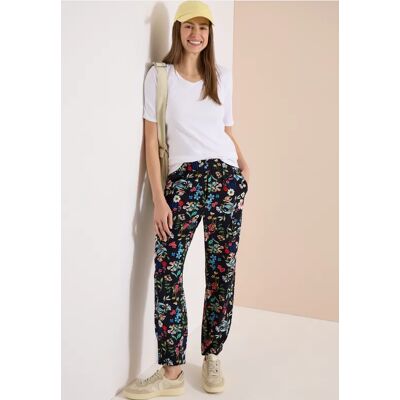 cecil Florale Loose Fit Hose - Blau - Damen - Size: XL S XXL M L XS XXXL cecil Florale Loose Fit Hose - Blau - Damen - Size: XL S XXL M L XS XXXL