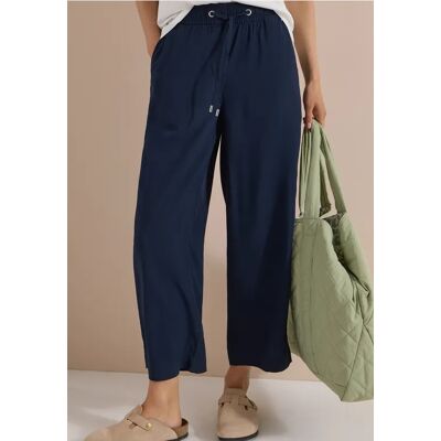 cecil 3/4 Wide Leg Hose im Loose Fit - Blau - Damen - Size: XXXL XXL M S XS L XL cecil 3/4 Wide Leg Hose im Loose Fit - Blau - Damen - Size: XXXL XXL M S XS L XL