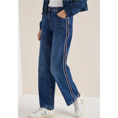 cecil Jeans mit Gallonstreifen - Blau - Damen - Size: 36 29 30 36 33 27 34 32 31 25 cecil Jeans mit Gallonstreifen - Blau - Damen - Size: 36 29 30 36 33 27 34 32 31 25