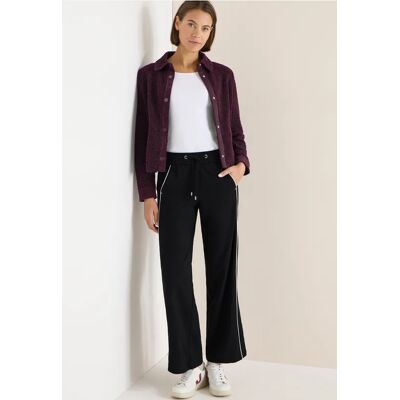 cecil Wide Leg Hose mit Tape - Schwarz - Damen - Size: S XXL M L XS XL cecil Wide Leg Hose mit Tape - Schwarz - Damen - Size: S XXL M L XS XL