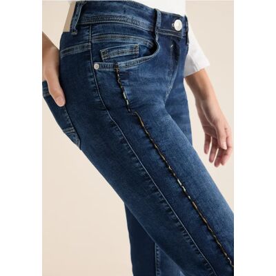 cecil Jeans mit Gallonstreifen - Blau - Damen - Size: 38 30 25 31 36 27 29 32 36 34 38 34 32 33 cecil Jeans mit Gallonstreifen - Blau - Damen - Size: 38 30 25 31 36 27 29 32 36 34 38 34 32 33