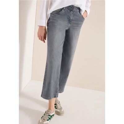 cecil 7/8 High Waist Wide Leg Jeans im Loose Fit - Grau - Damen - Size: 30 34 32 33 29 26 36 28 27 31 cecil 7/8 High Waist Wide Leg Jeans im Loose Fit - Grau - Damen - Size: 30 34 32 33 29 26 36 28 27 31