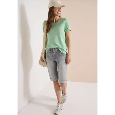cecil Straight Leg Jeansshorts im Slim Fit - Grau - Damen - Size: 29 27 30 28 26 32 36 33 31 34 25 cecil Straight Leg Jeansshorts im Slim Fit - Grau - Damen - Size: 29 27 30 28 26 32 36 33 31 34 25