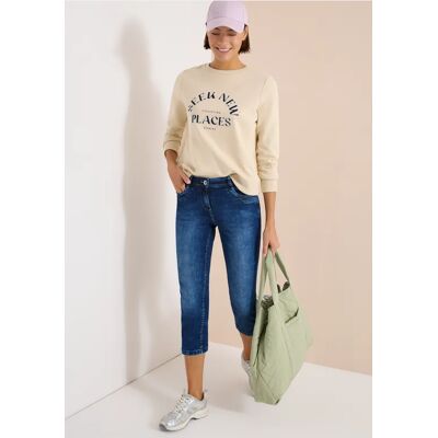cecil 3/4 Slim Leg Jeans im Casual Fit - Blau - Damen - Size: 33 25 34 31 29 27 26 36 28 32 30 cecil 3/4 Slim Leg Jeans im Casual Fit - Blau - Damen - Size: 33 25 34 31 29 27 26 36 28 32 30