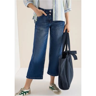 cecil 7/8 High Waist Wide Leg Jeans im Loose Fit - Blau - Damen - Size: 30 36 25 32 27 31 26 29 33 28 34 cecil 7/8 High Waist Wide Leg Jeans im Loose Fit - Blau - Damen - Size: 30 36 25 32 27 31 26 29 33 28 34