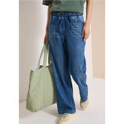 cecil High Waist Wide Leg Jeans im Loose Fit - Blau - Damen - Size: L XL XXL M S XS cecil High Waist Wide Leg Jeans im Loose Fit - Blau - Damen - Size: L XL XXL M S XS
