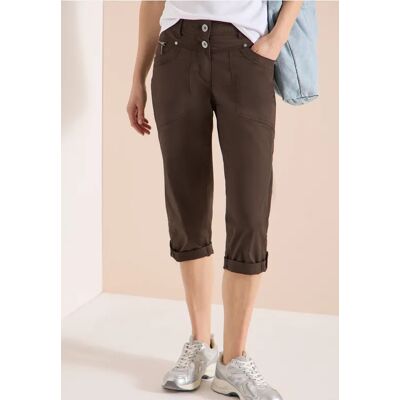cecil 3/4 Mid Waist Casual Fit Hose mit Turn Up - Braun - Damen - Size: 33 26 32 29 36 27 34 31 30 28 cecil 3/4 Mid Waist Casual Fit Hose mit Turn Up - Braun - Damen - Size: 33 26 32 29 36 27 34 31 30 28