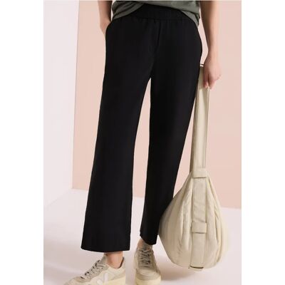 cecil 7/8 High Waist Wide Leg Hose im Loose Fit - Schwarz - Damen - Size: XL XS M XXL L cecil 7/8 High Waist Wide Leg Hose im Loose Fit - Schwarz - Damen - Size: XL XS M XXL L