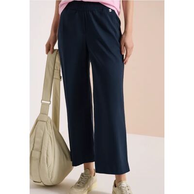 cecil 7/8 High Waist Wide Leg Hose im Loose Fit - Blau - Damen - Size: XL M S XS L XXL cecil 7/8 High Waist Wide Leg Hose im Loose Fit - Blau - Damen - Size: XL M S XS L XXL