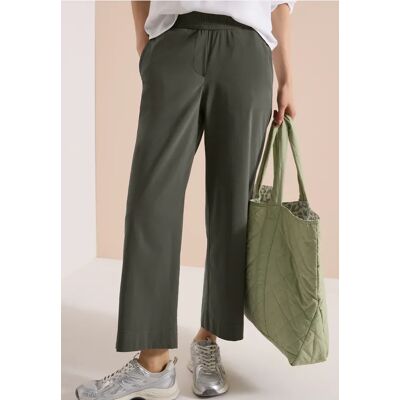 cecil 7/8 High Waist Wide Leg Hose im Loose Fit - Grün - Damen - Size: XL M S XS L XXL cecil 7/8 High Waist Wide Leg Hose im Loose Fit - Grün - Damen - Size: XL M S XS L XXL