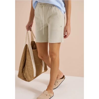 cecil Straight Leg Shorts im Loose Fit - Beige - Damen - Size: XL L XXL cecil Straight Leg Shorts im Loose Fit - Beige - Damen - Size: XL L XXL