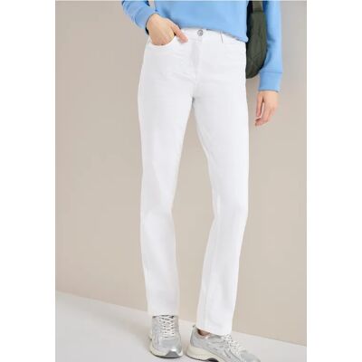 cecil High Waist Straight Leg Jeans im Slim Fit - Weiß - Damen - Size: 29 38 36 36 30 38 30 34 34 36 38 33 25 32 33 34 30 31 28 32 32 29 25 33 cecil High Waist Straight Leg Jeans im Slim Fit - Weiß - Damen - Size: 29 38 36 36 30 38 30 34 34 36 38 33 25 32 33 34 30 31 28 32 32 29 25 33