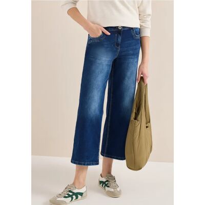 cecil 7/8 High Waist Wide Leg Jeans im Slim Fit - Blau - Damen - Size: 30 26 34 33 38 25 27 36 31 29 32 28 cecil 7/8 High Waist Wide Leg Jeans im Slim Fit - Blau - Damen - Size: 30 26 34 33 38 25 27 36 31 29 32 28
