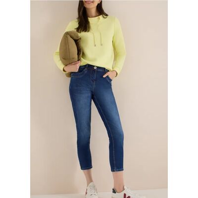 cecil 7/8 Mid Waist Slim Leg Jeans im Casual Fit - Blau - Damen - Size: 28 31 29 34 32 38 36 25 27 33 30 26 cecil 7/8 Mid Waist Slim Leg Jeans im Casual Fit - Blau - Damen - Size: 28 31 29 34 32 38 36 25 27 33 30 26
